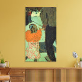 赤いスカーフを着た子供たち、c.1891 キャンバスプリント (インサイチュ (リビング))