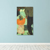 赤いスカーフを着た子供たち、c.1891 キャンバスプリント (インサイチュ (ウッドフロア))