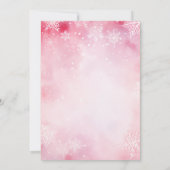 赤いスカーフピンクのホリデーパーティインビタット付きバンニー 招待状 (裏面)