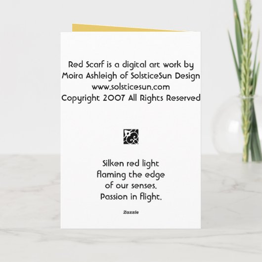 赤いスカーフ カード (裏面)