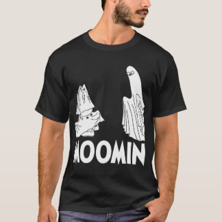 赤いスキーをするムーミントロールが雪にハマった 冬のゲーム Tシャツ