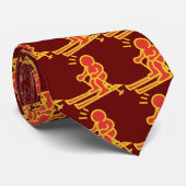 赤いスキーヤーのタイ ネクタイ (ロール)