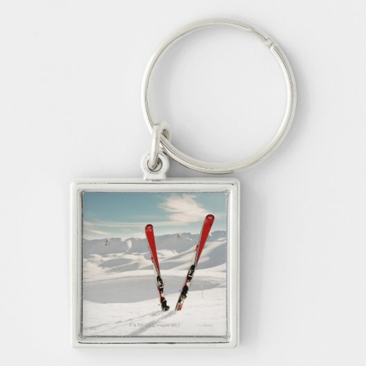 赤いスキー キーホルダー (正面)