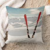 赤いスキー クッション (ブランケット)