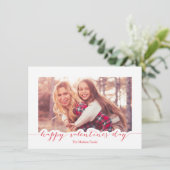 赤いスクリプトハッピーバレンタインデーフォトフレーム シーズンカード (スタンド正面)