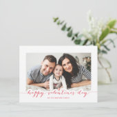 赤いスクリプトハッピーバレンタインデーフォトフレーム シーズンカード (スタンド正面)