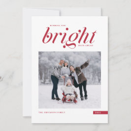 赤いスクリプモダントの明るい日前写真 シーズンカード