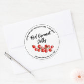 赤いスグリの水彩ゼリーシール ラウンドシール (封筒)