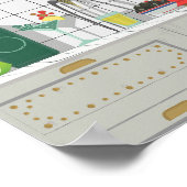 赤いスケイタリアンールとアスパラガスを持つキッチン ポスター (角)