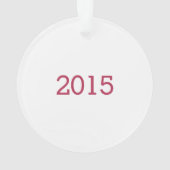 赤いスケートで滑るの恋人の格子縞のオーナメント オーナメント (裏面)