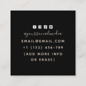 赤いスコーピオのイラスト タトゥーアーティスト ミスティック スクエア名刺 (裏面)