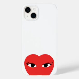 赤いスタイリッシュかわいいハート(目を白く) Case-Mate iPhone 14 PLUSケース