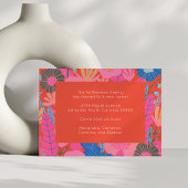 赤いスタイリッシュフローラ我々は新しい家を移動 案内状