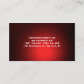 赤いスタイリッシュプレーン 名刺 (裏面)