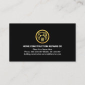 赤いスタイリッシュ屋上ハンマーの手利師 名刺 (裏面)