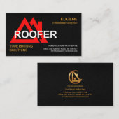 赤いスタイリッシュ屋根看板用革質感屋根 名刺 (正面/裏面)