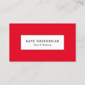 赤いスタイリッシュ美しいとファッションスタイリスト 名刺 (正面)