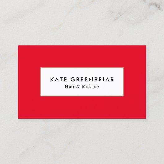 赤いスタイリッシュ美しいとファッションスタイリスト 名刺 (正面)