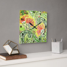 赤いスタイ化されたクリスマスツリーの花