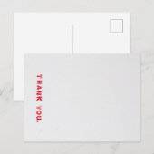 赤いスタンプのありがとう ポストカード (正面/裏面)