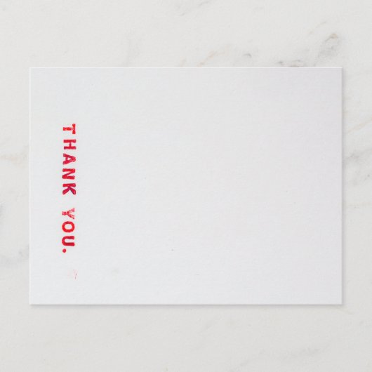 赤いスタンプのありがとう ポストカード (正面)