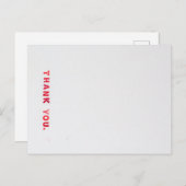 赤いスタンプ付き ポストカード (正面/裏面)