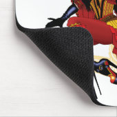 赤いスチームパンクの妖精とタコ マウスパッド (コーナー)