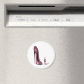 赤いスティレットの靴と口紅 マグネット (インサイチュ (食洗機))