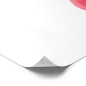 赤いスティレットの靴と赤い唇のアートポスター ポスター (角)