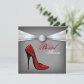 赤いスティレット ブライダル シャワー バチェロレッテ パーティー 招待状 (スタンド正面)