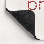 赤いステッチ祈文字メッセージ マウスパッド (コーナー)