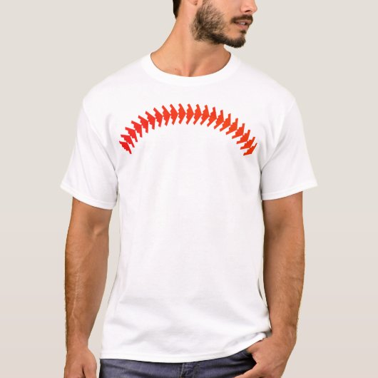 赤いステルスステッチのステルスT Tシャツ (正面)