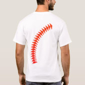 赤いステルスステッチのステルスT Tシャツ (裏面)