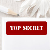 赤いステンシルトップシークレット ラベル (インサイチュ)