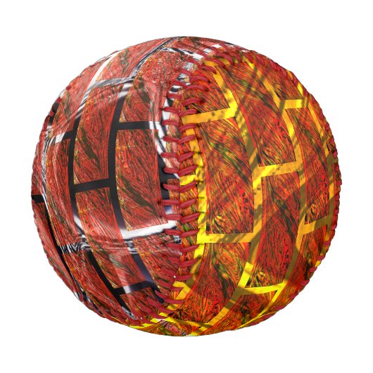 赤いステンドグラス、金色のグレーチングまたはブリック効果を混ぜる 野球ボール (アングル)