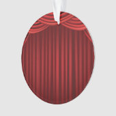 赤いステージのカーテン オーナメント (正面)