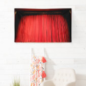 赤いステージカーテンの背景 横断幕 (インサイチュ)