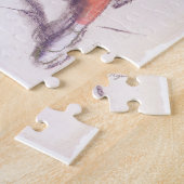 赤いストッキングのダンサーbyエドガー・デガス ジグソーパズル (側面)