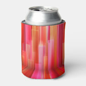 赤いストライプのインテリアデザインのテクスチャ 缶クーラー (缶正面)