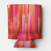 赤いストライプのインテリアデザインのテクスチャ 缶クーラー (裏面)