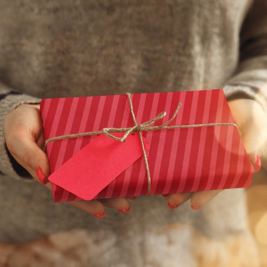 赤いストライプのシンプルパターン 薄葉紙