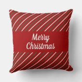 赤いストライプの聖降誕祭 クッション (裏面)