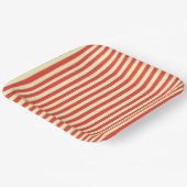 赤いストライプ ペーパープレート (傾斜あり)