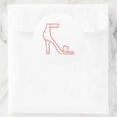 赤いストラップシューズ ラウンドシール (バッグ)