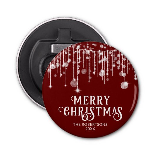 赤いストリングライツクリスマスパーティー 栓抜き (正面)