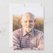 赤いストリ素朴ングライトフォトリタイアメントパーティー 招待状 (裏面)