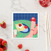 赤いスニークピーク スタンダードカクテルナプキン (インサイチュ)