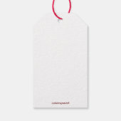 赤いスノーフレークのギフト空白のラベル ギフトタグ (裏面)