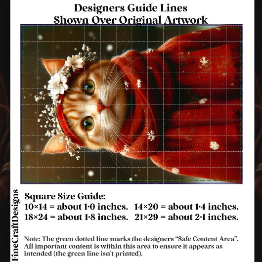 赤いスノーフレークのスカーフED8Rデコページのかわいい猫 薄葉紙