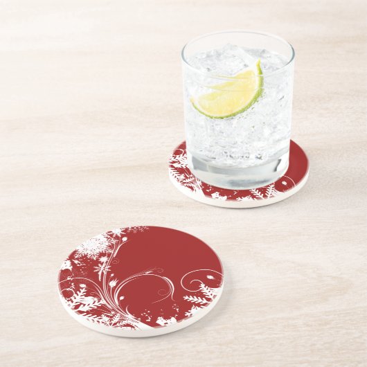 赤いスノーフレーク旋回コースター コースター (側面)